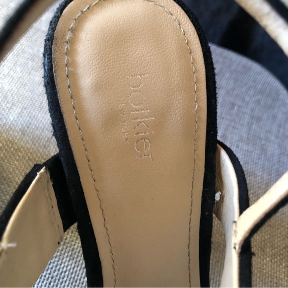 BOTKIER New York Halle black suede slingback block round heel sandal pump 6.5 - Picture 5 of 9
